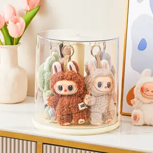 UFORU Rotating Transparent Acrylic Doll Storage Display Stand - Suitable for Figurines, Play Dolls, and Models！