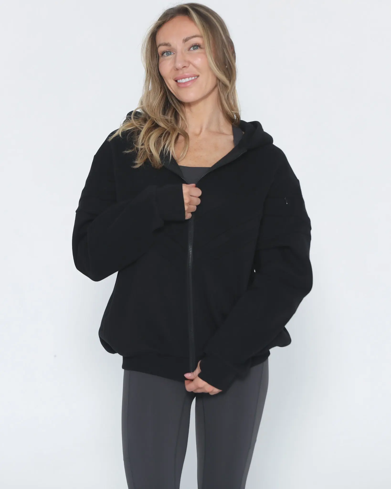 Isabella The Organic Oversized Nursing & Pregnancy Full Zip Hoodie