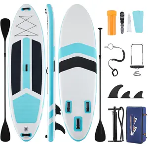 2-in-1 Adjustable Paddle, Water Surfing Kit, Self-Inflating Surfboard + Smart Paddle, Family Adventure Kit，All Skill Levels (Adult/Youth)