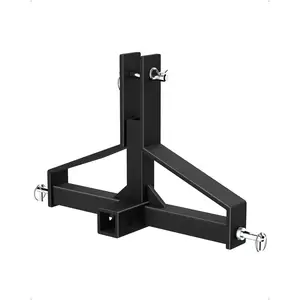 3 Point 2" Trailer Hitch Receiver Heavy-Duty for Category 1 Tractors Compatible with Kubota, BX, LM25H, WLM Tractor, NorTrac, Yanmar, Kioti, Cat (3 Point 2"-Black)
