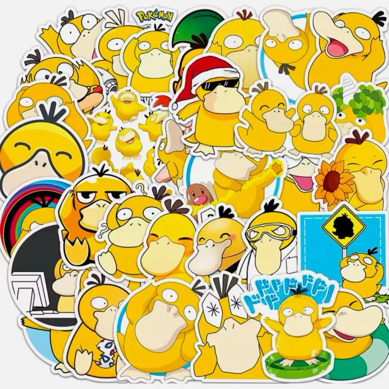 50pcs Pokemon Stickers Psyduck Collection