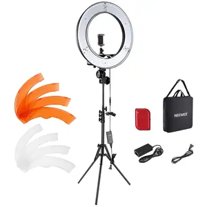 NEEWER RL-18 18" Ring Light, LED Selfie Light Kit, Adjustable Stand, Phone Holder, Dimmable Lighting, for Makeup, Vlogging, Video, Photography, Live Streaming