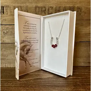 rose horseshoe necklace