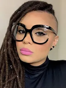 Simple Eyeglasses for Men and Women, 1 Piece Fashion Transparent Square Frame Anti Blue Light Lenses for Everyday Use, Stylish Square Frames, Fashion Accessory