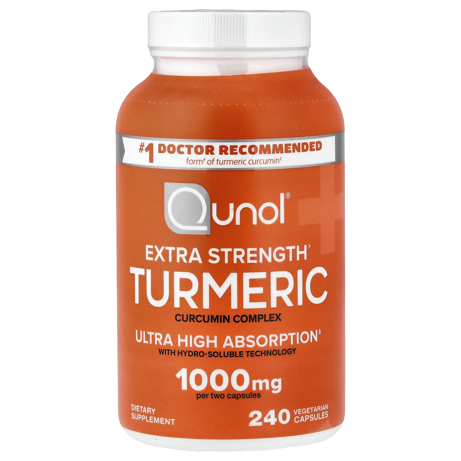 Qunol Turmeric, Curcumin Complex, 240 Vegetarian Capsules (500 mg per Capsule)