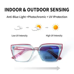 Original design, trendy and fashionable square anti-blue light glasses, sun protection and UV protection tinted sunglasses, makes the face look smaller and suitable for everyday wear. Applicable to both men and women.