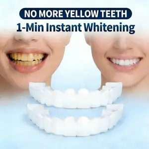 【3 Pack】 Perfect Fit Snap-In Veneers Snap-On TeethAdjustable Moldable  No Pain Comfortable Gaps Smile Veneers Natural White Realistic Look   Oral Care -  Sports Removable Mouthpiece