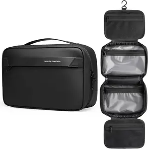 MARK RYDEN Toiletry Bag for Men, Travel Toiletry Organizer Dopp Kit Water-resistant Shaving Bag for Toiletries Accessories (Black)