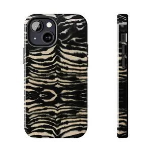 Zebra Print Protective Phone Case for iPhone17 16 15 14 13  Pro Max - Dual Layer Shockproof Cover with Polycarbonate Shell & TPU Lining Compatible with Samsung Galaxy S25