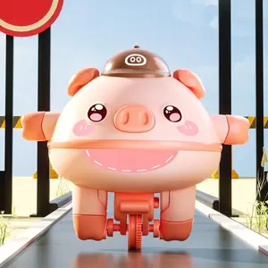 Novelty Tightrope Walking Tumbler Unicycle Toys,Cute Balanced Pig Toys,Roly-Poly Fingertip Gyroscope Balance Robot,Roly-Poly Balance Pig Piglet,Novelty Funny Toys,Fidget Toys,Gyroscope Toys (Pink)as fun as like dragon egg shaped and wooden air hockey game