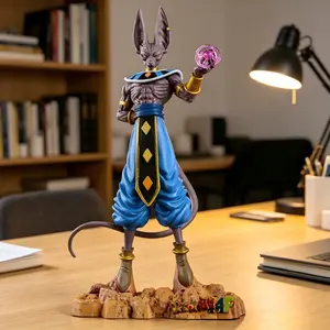 dbz God of Destruction figure, 30cm PVC collectible statue with an energy ball and faux rock base, as a birthday gift for my boyfriend and child.