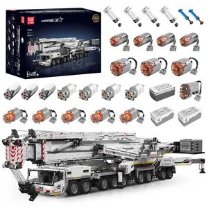 Mould King 17007 White Liebherr LTM 11200 Crane Truck Vehicle Heavy Duty Building Block Remote Control Toy 8506 Pcs Construction