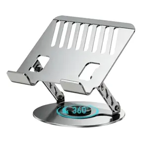 2026 New Ergonomic 360° Rotation Laptop Stand for Desk All-Metal Computer Riser & Tablet Holder for 4-17.3" Devices.Foldable Heat Dissipation Design, Ultra Stable Base,Adjustable Height & Angle, Home Office Essentials portable