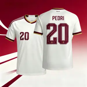 2026 Spain Home And Away 19#Lamine Yamal and 20#Pedrl Short And Long Sleeve Soccer Jersey Fans Version Breathable