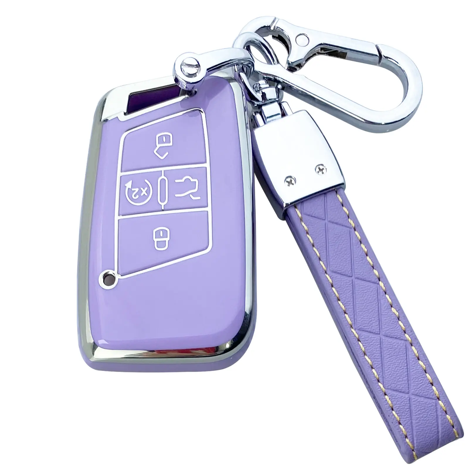 Key Fob Cover Case Compatible with VW Atlas Arteon Golf Jetta Passat Tiguan Taos Skoda Kodiaq Superb Accessories, Car Key Accessory, Key Covers For Car Keys