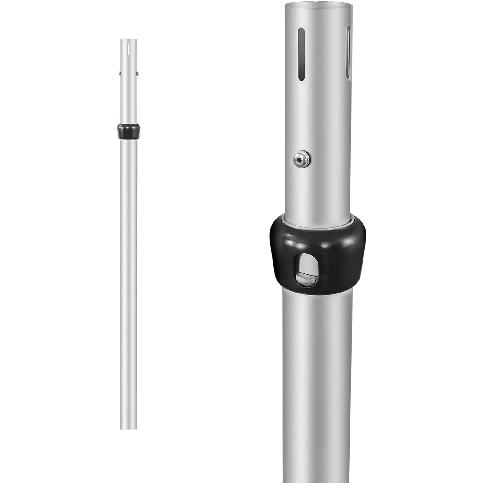 Hecis Adjustable Backdrop Stand Pole, 6-10FT/7-12FT Height Adjustable Upright Support Pole for Wedding Party Banner Background, Single Pole Only