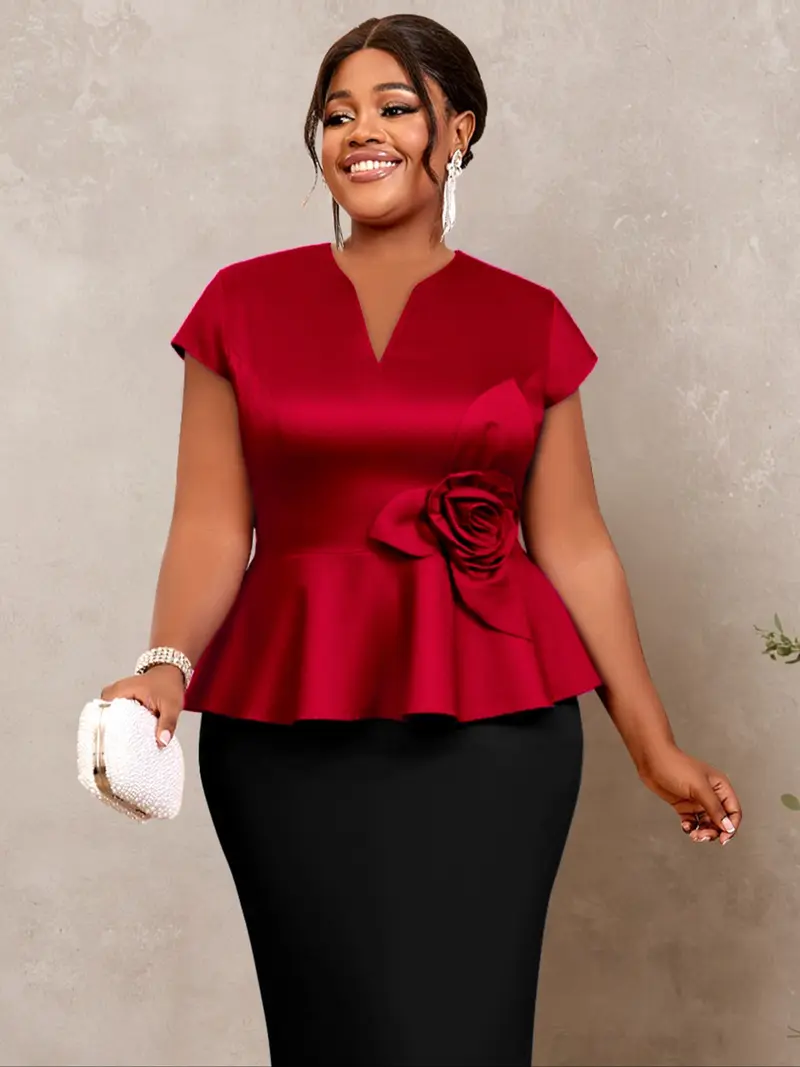 red flower top - TikTok Shop
