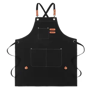 1pc Multi-Pocket Apron, Adjustable Strap Design, Perfect for Coffee Bars, Restaurants & Stylish Workwear, Coffee Bar Apron|Stylish Apron|Durable Apron