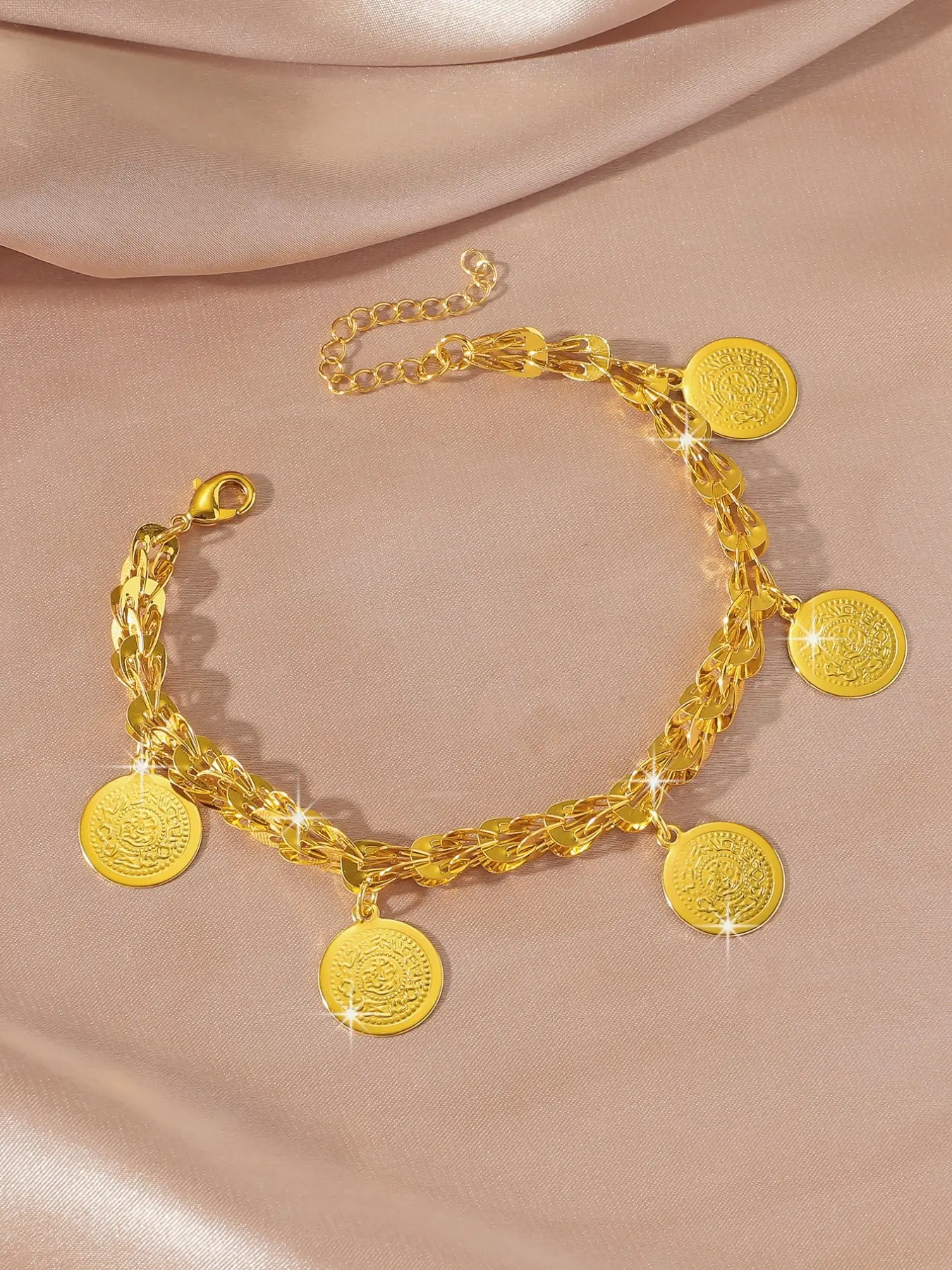 High Quality Phoenix Tail Ancient Coin Bracelet, 24K Gold Plated, Perfect Valentine's Day Gift for Women, Exquisite Jewelry Bracelets Jewelry