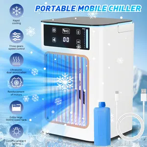 Portable Mini Air Conditioner Fan with 3 Speeds, 900ml Water Tank, Ice Box, USB Powered for Office, Bedroom, Dorm Summervibes