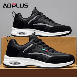 Men's stylish lace-up sports shoes, casual and comfortable breathable running shoes, suitable for daily wear men's full-matching round-toe shoes, with a closed design