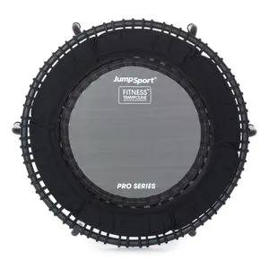 JumpSport 370 PRO Indoor Heavy Duty Lightweight 39 In Fitness Trampoline, Black