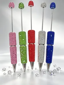15-Piece Set Shiny Rhinestone Ballpoint Pens, Cute Sparkling DIY Pens, Includes 10 Refills & 10 Extenders, Office Writing Gift