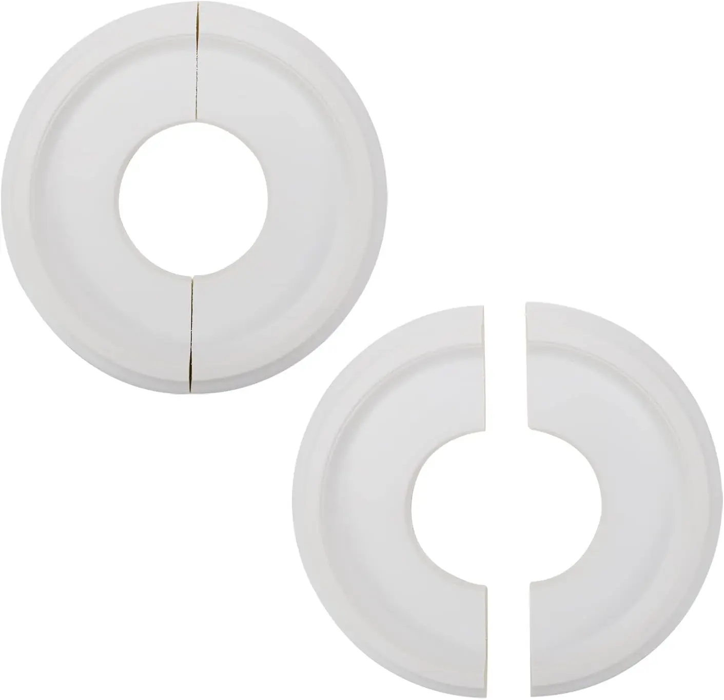 2Pairs White Ceiling Medallion Ceiling Fan Light Covers,Split Ceiling Light Medallion for Light Fixtures and Ceiling Fans,9.84" OD x 3.8" ID