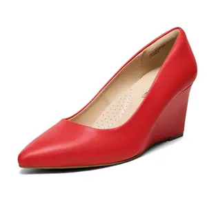 DREAM PAIRS Women's Stylish Fashion Pointed-Toe Wedge Heeled High Heels - Women's Footwear