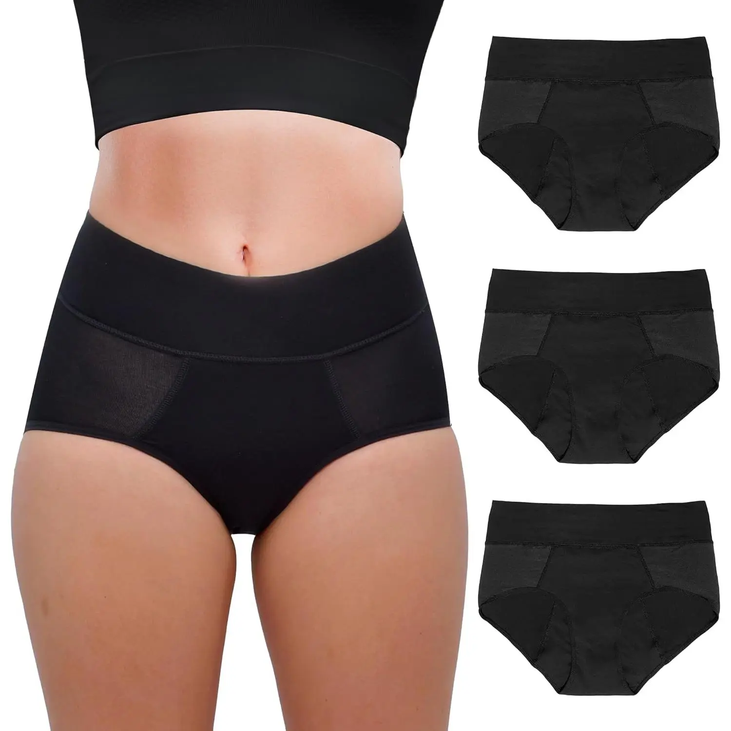 Women's Reusable Rayon Period Panties - Soft, Silky, Leakproof - All-Day, Overnight Protection for Teens - 2026