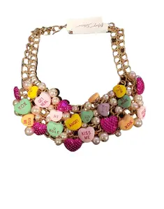 Sweetheart Bib Necklace, Boho Costume Jewelry for Women's Fashion Accessories, Boho Necklaces