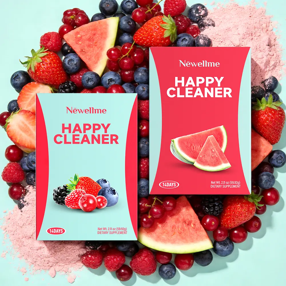 Newellme Happy Cleaner Watermelon Powder Probiotic for Gut Health Digestive Enzymes & Moringa Immunity Support Dietary Supplement