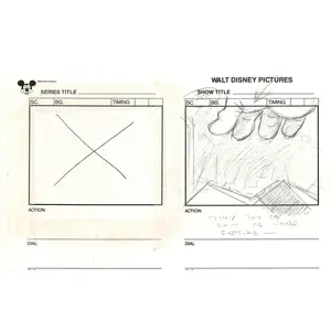 Chip n Dale Rescue Rangers Original Production Animation Storyboard Walt Disney FIRST EPISODE 1988 A75