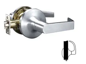 Yale AU5428LN626 Grade 1 Commercial Communicating Cylindrical Lock, 2.75 in. Backset, Augusta Lever Handles Door Levers, Satin Chrome