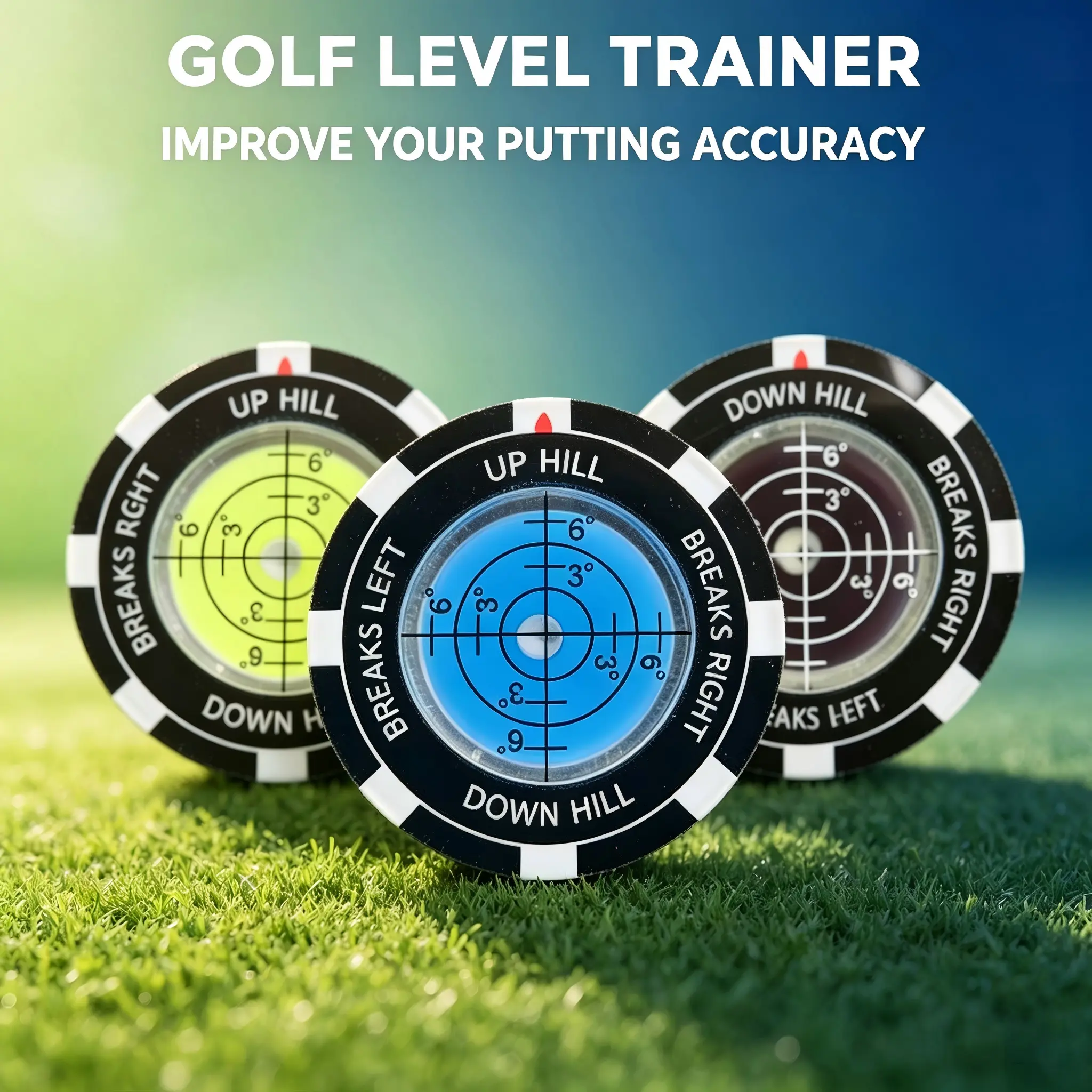Putt Green Reader Poratble Golf Putting Tool For Golfer Golf Ball Marker High Precision Level Green Reading Aid Golf Accessories