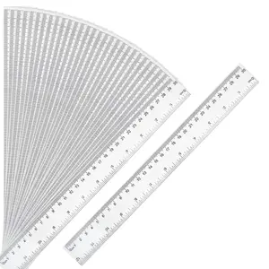 30 packs clear plastic rulers, 12 inches, with centimeters and millimeters; metric rulers, bulk pack for kids’ classrooms, schools, and offices