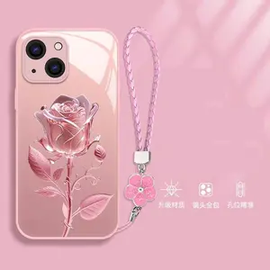 Dyeing rose for iPhone16promax case  Apple15 new  skin-friendly