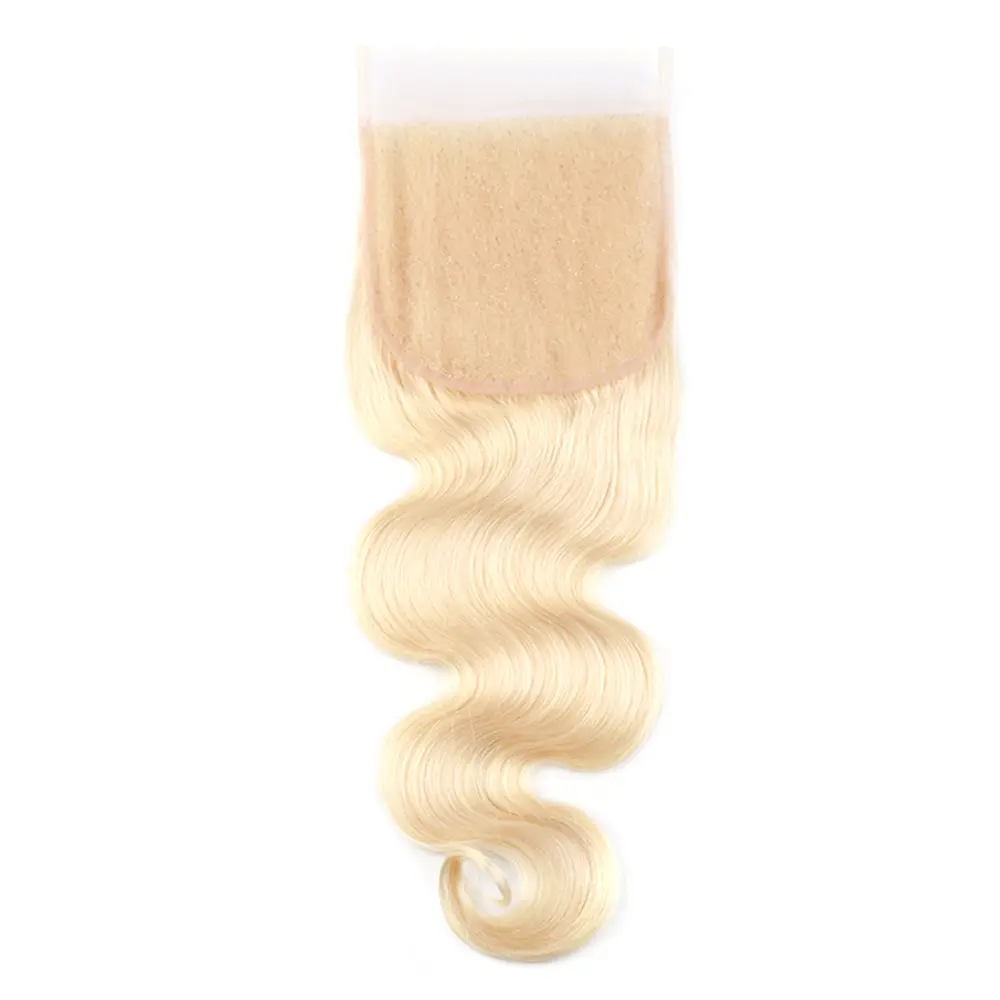Bella Hair 613 Blonde 7x7 Lace Closure, 100% Human Hair, Straight or Body Wave, 12–20 Inches