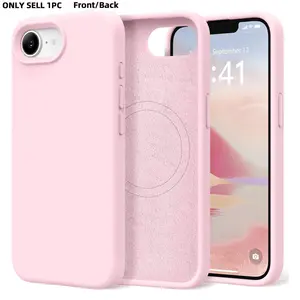 Magnetic for iPhone 17E 16E Case, Compatible with MagSafe, [Soft Anti-Scratch Microfiber Lining] Slim Silicone Shockproof Protective Phone Case for iPhone 16E 17E 6.1" Cover Casing Phone Protector Shockproof Smartphone Cover