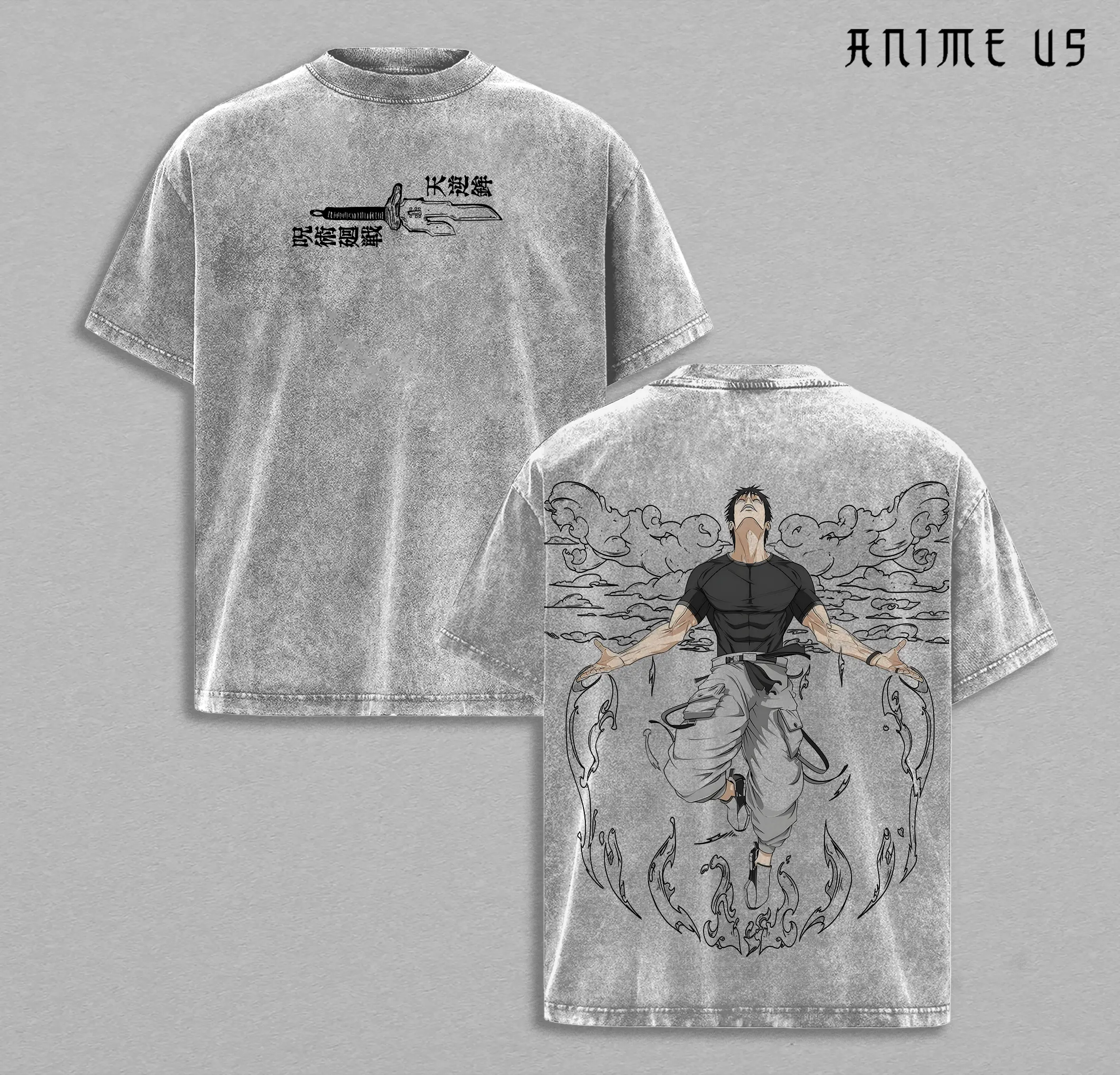 Toji Fushiguro Sorcerer Killer T-Shirt | Jujutsu Kaisen Anime Tee | Vintage Washed Oversize Streetwear | Power Awakening Graphic Shirt | Japanese Anime Shirt
