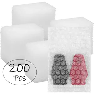 200Pcs Clear Bubble Pouches Bags 4 x 6 inch Protective Bubble Pouch Double Walled Flush Cut Thickening Shockproof Foam Wrap Bags for Cushioning, Packing, Shipping, Moving and Storage - Tools & Hardware.