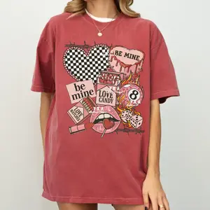 Comfort Colors Western Valentines Day Collage Shirt, Coquette Valentines Day, Retro Western Valentines, Howdy Valentine, Cowgirl Xoxo Shirt