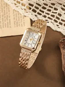 Women's Elegant Rectangle Dial Quartz Watch, Analog Quartz Watch, Modern Trendy Watch, Fashion Watch for Party, Daily Clothing Decor, Trendy All-match & Exquisite Watch for Birthday Gift without Box