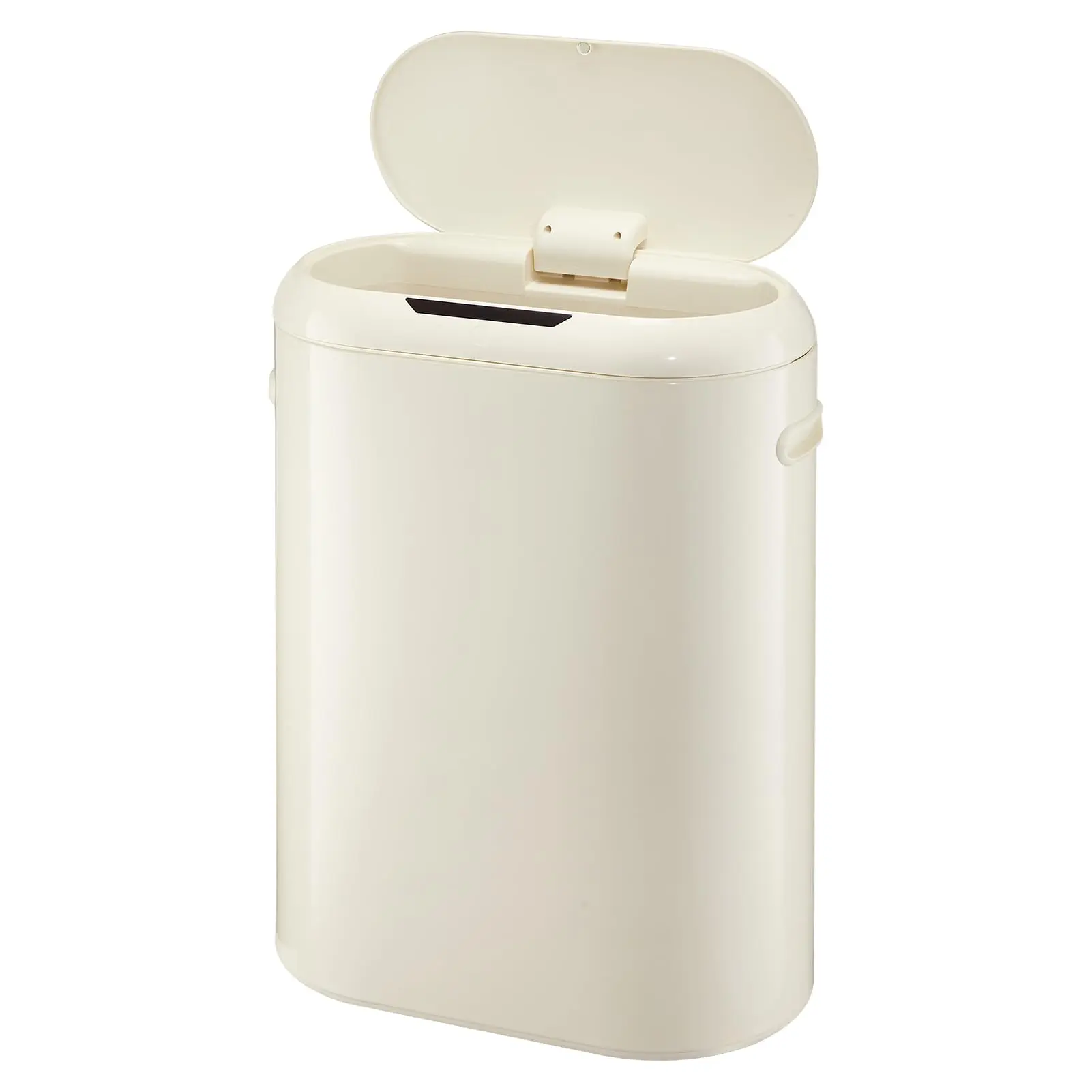 【GARVEE】13 Gallon Automatic Sensor Kitchen Trash Can with Lid, Sensor-Activated Garbage Bin Without Inner Bucket, Ideal for Home and Office Use, Battery Not Included, Cream White