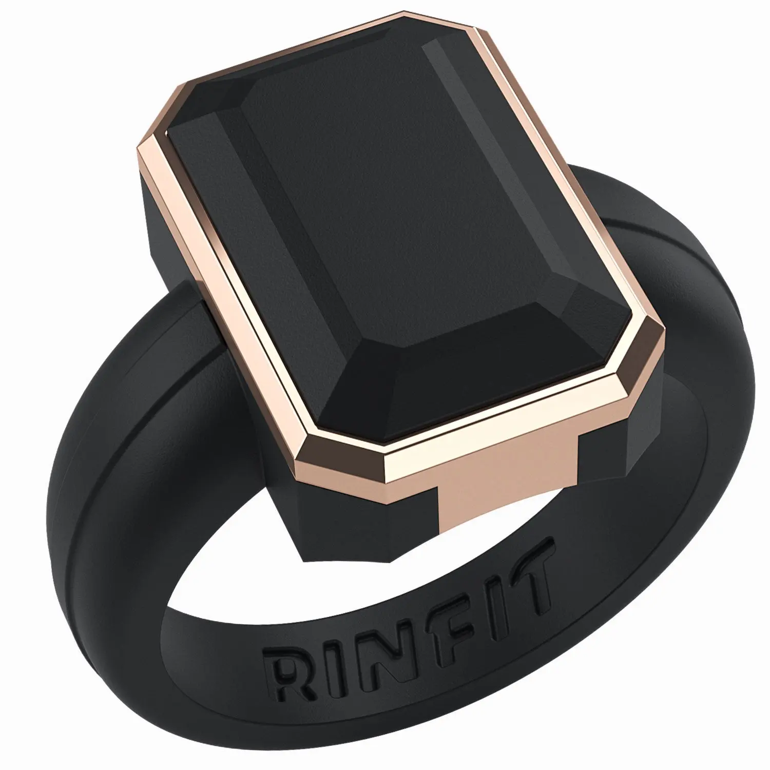 Emerald Collection- Silicone Rings for Women with Metal Frame - Patented Design