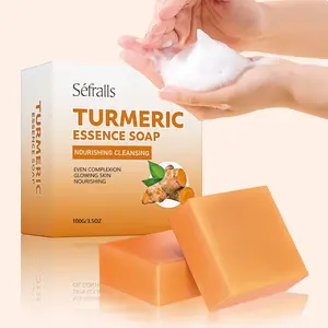 Turmeric Soap for Dark spots with Vitamin C, Vitamin E,Retinol, Collagen, Turmeric - Original,Olive Oil,Hyaluronic Acid for Reduces Dark Spots - 105g*6Pack