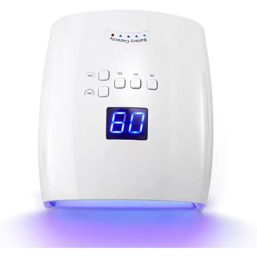 66W Rechargeable UV LED Nail Curing Lamp with LCD Screen, 4 Timer Settings, UV Light for Gel Polish Drying, Professional Nail Care Tool for Home & Salon Manicure, Uv Curing Lamp, Pedicure At Home, Gel Nails At Home