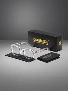 CATERSIDE Unisex Tr90 Frame Glasses, Anti-Blue Light Protection, Casual Style, Comfortable Fit, All Season Use, Ideal for Office Screen Work