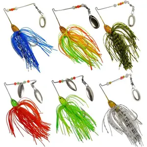 6 Pcs Fishing Lures Spinner Baits for Bass Fishing,Trout Salmon Hard Metal Spinnerbaits
