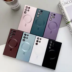 (DAVISPHONES) Silicone Cases For Samsung (Wireless Charger compatible) Casing Protective Magnetic Protection